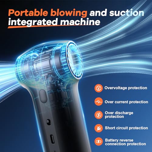Compressed Air Duster&Vacuum Cleaner, 2-in-1 130000RPM Cordless Air Blower - view 4