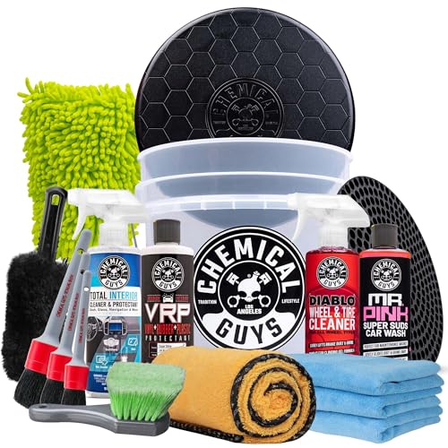 17-Piece Car Detailing Kit, Interior & Wheel Cleaner & Wash