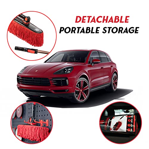 Car Duster Exterior Scratch Free,Soft Car Brush Kit for Truck,SUV,RV and Motorcycle,Wax Cotton Hair,Dusters with Extendable Handle,Duster for Cleaning,Dust Pollen Removing,No Lint - view 6