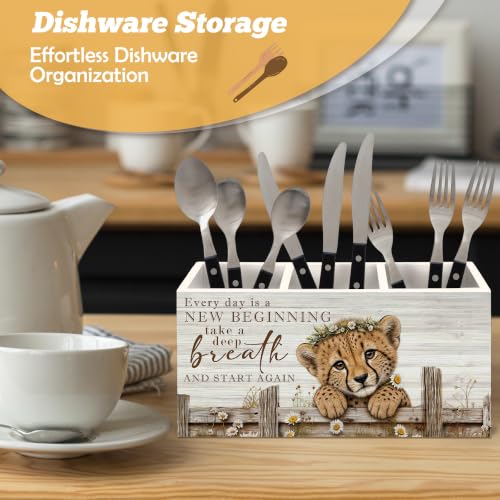 Motivational Leopard Pen Holder Organizer for Desk Accessories - view 5