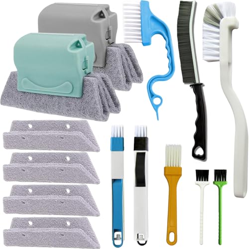14Pcs Window Track Cleaning Tools, Groove Gap Cleaning Brush Kit