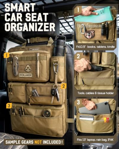 All in One Car Seat Back Organizer Fit Most Cars SUV Trucks Jeeps - view 3