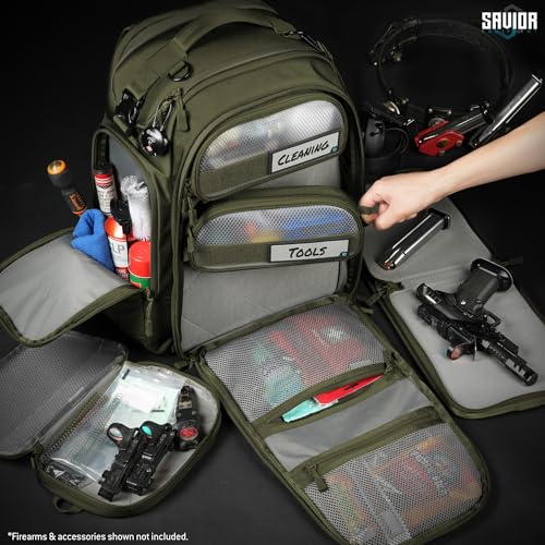 Core Tactical Mesh Zipper Pouch, 11" x 7" Modular EDC Tool Organizer Range Gear Utility Storage Pocket w/Hook Backing, Dump Pouch with Handle, 2-Pack - view 4