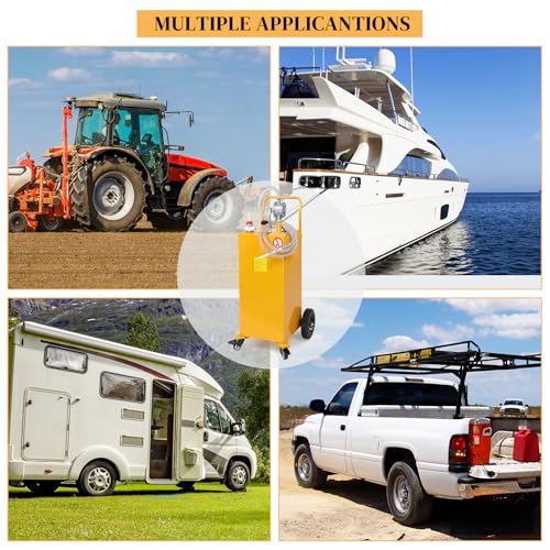 30-Gallon Fuel Caddy on 4 Wheels with Fuel Transfer Pump,Yellow - view 7