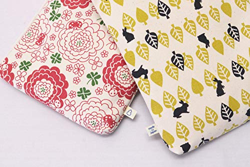 Tekko Canvas Red Book L-shaped Pouch Hana - view 6