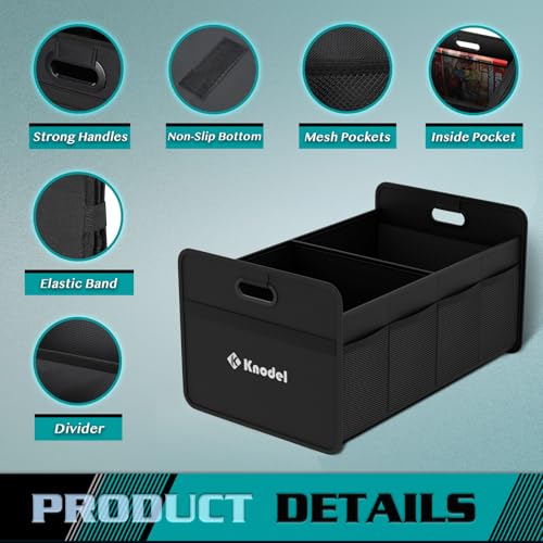 Foldable Trunk Storage Organizer for Car and Sedan (Small, Black) - view 3