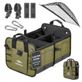 Car Trunk Organizer, Covering Net, Collapsible, Foldable, Military Green