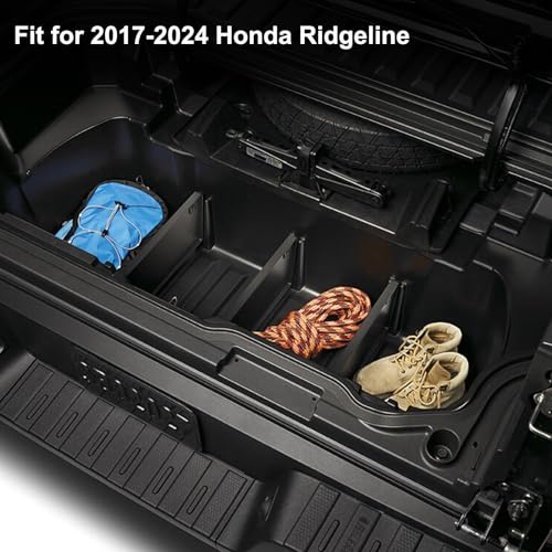 Trunk in-Bed Dividers,Trunk Cargo Dividers Compatible for 2017-2026 Honda Ridgeline Accessories Rear Storage Box partition Replace OEM# 08U35-T6Z-100 - view 3