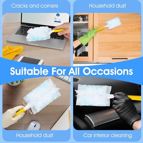 80PCS Electrostatic Duster Refills, Feather Microfiber Dusters - view 6