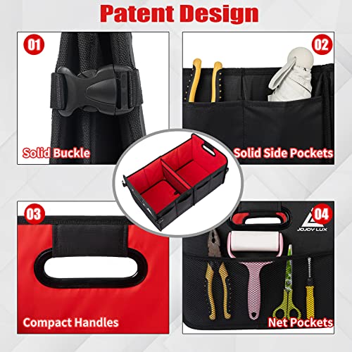 Car Trunk Organizer with Multi Compartments - Automotive Collapsible Cargo Containers with 11 Pockets & Reinforced Handles, Vehicle Grocery Organizer Bin Caddy Bag for SUV Van Truck - view 3