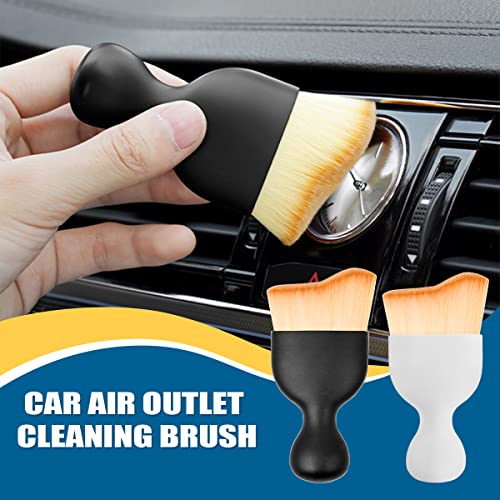 Car Detailing Brush, Auto Interior Dusting Brush, Car Soft Bristle Cleaning Tool, Universal Car Interior Crevice Brush for Dashboard, Air Conditioner Vents, Leather, Computer (Brown) - view 4