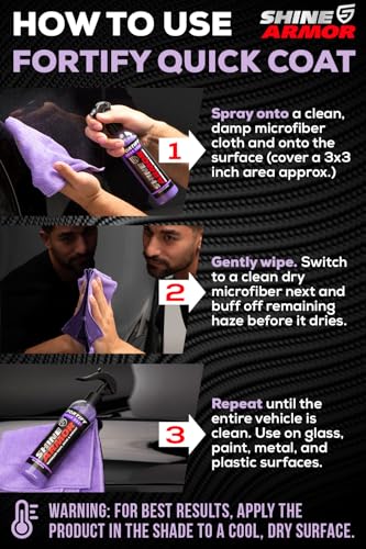 Car Detailing Bundle - Fortify Quick Coat Ceramic Waterless Wash & Interior Cleaner - Complete Automotive Care Kit for Mirror Shine Paint Protection & Deep Interior Cleaning - 2 Pack - view 2