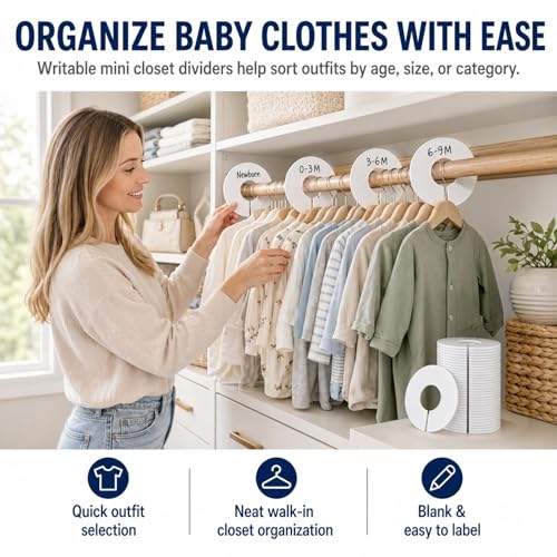 30 Baby Closet Dividers Durable - Home Closet Organizer & Storage - view 2