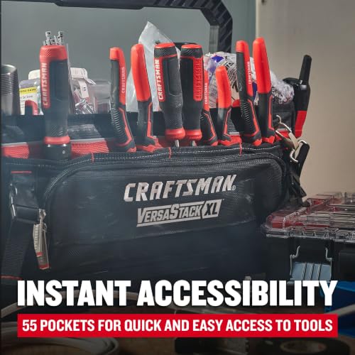 VERSASTACK XL Tool Bag, 22.5”, Durable Polyester, Black and Red (CMST21450) - view 3