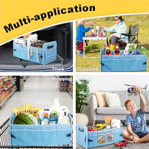 Car Trunk Organizer, Collapsible Car Organizers and Storage Light Blue - view 4