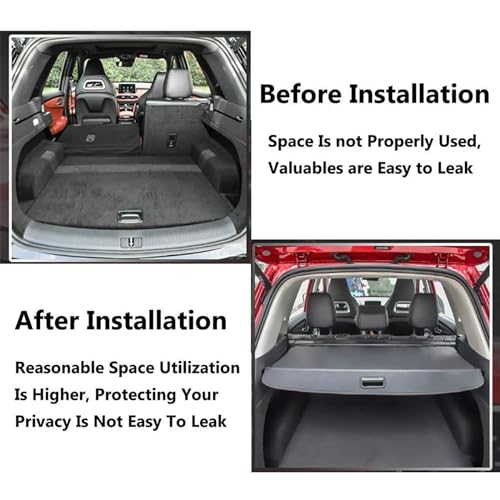 Car Rear Trunk Parcel Shelf for Lexus RX350L RX450HL 2018-2022, Retractable Luggage Cargo Cover Parcel Shelf Boot Shelves Partition Security Privacy Interior Accessories - view 3
