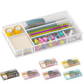 Desk Drawer Organizer Tray, Mesh Desk & Office Drawer Organizer, Suitable for Tools, Pencils & Office Supplies Storage (White)
