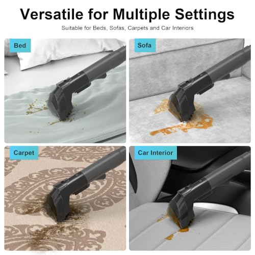 Carpet Cleaner Machine Upholstery - 450W Shampooer Couch Cleaning Portable Vacuum Rug Sofa Car Seat Fabric Mattress Pet Spot Extractor for Furniture Water Hand Held Scrubber Washer Deep Black - view 4