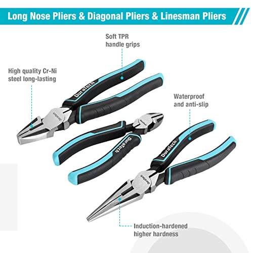 7-Piece Pliers Set with Rolling Pouch,Cr-Ni Construction - view 4