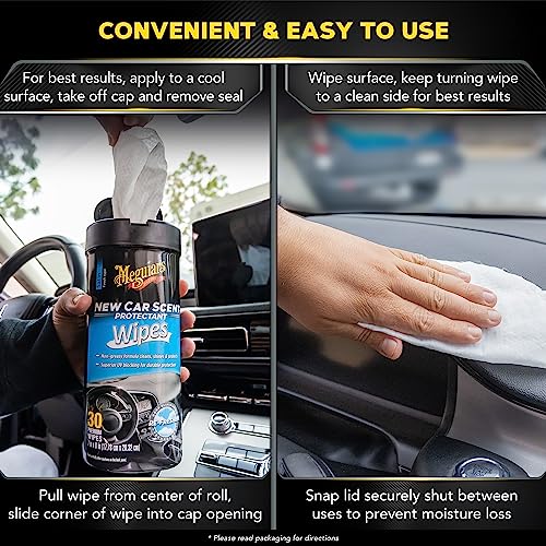 Meguiar’s New Car Scent Protectant Wipes, 30 Count - view 4