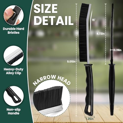 Crevice Cleaning Brush Set 6Pcs Hard Bristle Tools for Narrow Spaces - view 2