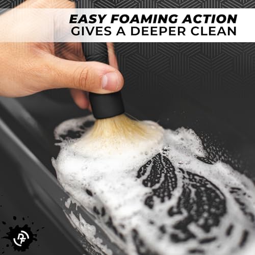 Boar Hair Detailing Brush Set, Comfortable Grip and Heavy-Duty Scrubbing for Interior, Exterior, Engine Bay, Wheels, Exhaust Tips, Textured Plastic - view 6
