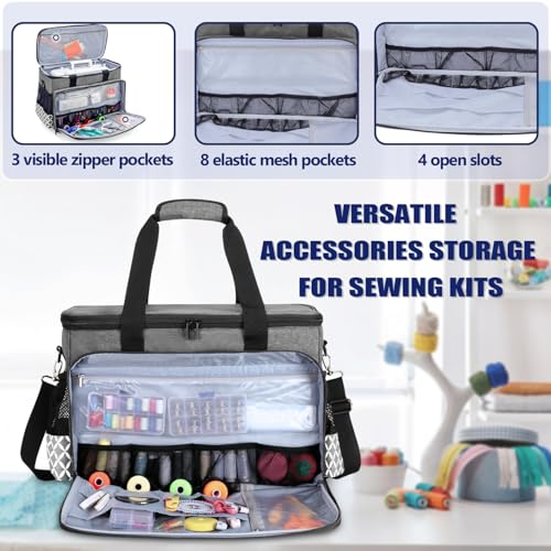 Sewing Machine Carrying Case, Universal Sewing Machine Tote Bag - view 3