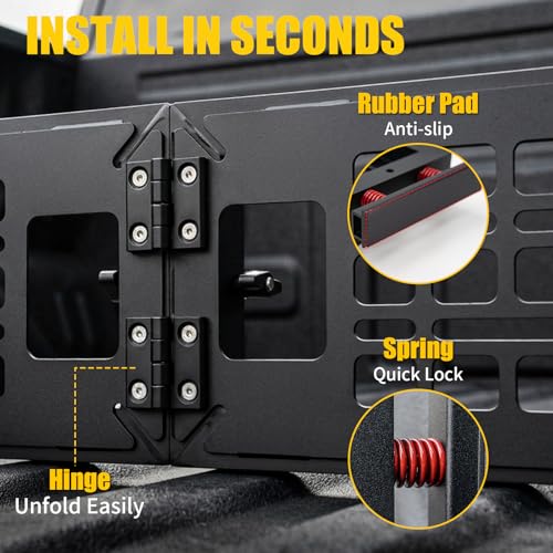 Truck Bed Divider with Molle Panel for 2015+ F150 2024+ Lightning - view 4