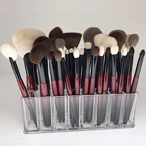 ByAlegory Acrylic Makeup Beauty Brush Organizer | 24 Space Cosmetic Storage (CLEAR) - view 4