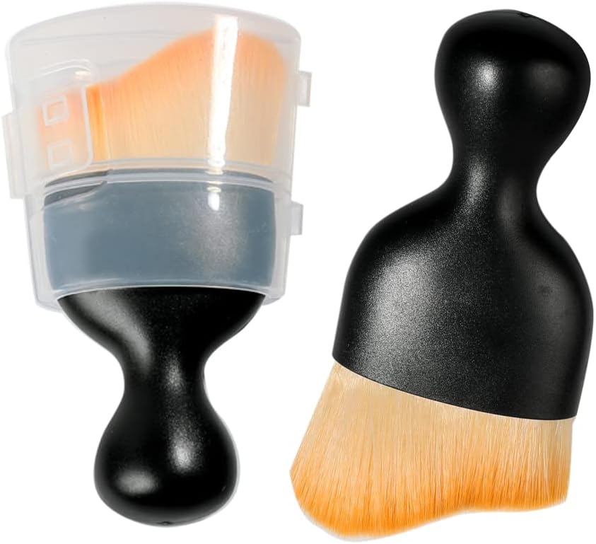 Car Interior Detailing Brush,Soft Bristle Cleaning Brush Car Detailing Brush Dusting Brush,Car Interior Cleaning Tool,Auto Detail Brush Car Dash Duster Brush (Black with Cap) - view 8