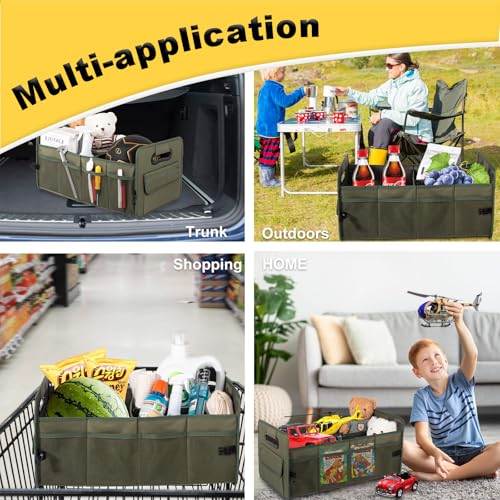 Car Trunk Organizer, Collapsible Car Organizers and Storage Green - view 4