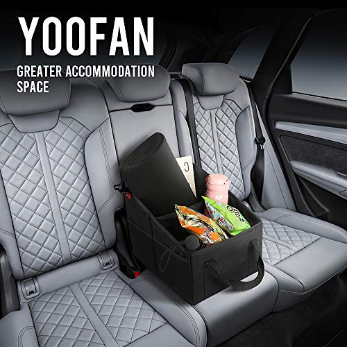 Car Seat Organizer - Passenger Seat Organizer, Collapsible Small Car Seat Storage Organizer for Console Front/Back, Automotive Backseat Organizer with Belt 4 Cup Holders for Kids Accessories - view 5