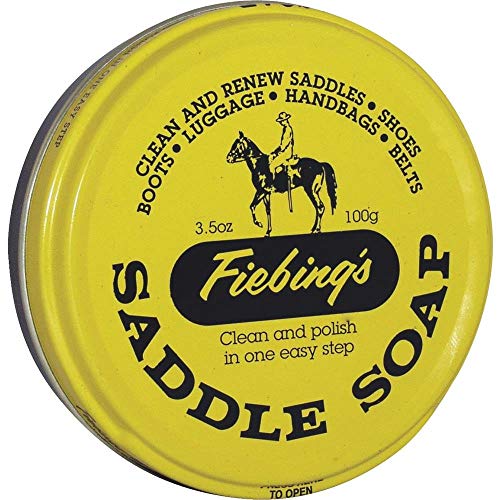 Yellow Saddle Soap for Leather (3.5 oz Tin) - Cleaner & Conditioner to Soften, Protect & Restore Leathercraft, Car Seat, Couch, Shoe, Purse, Boot, Bag & Saddles