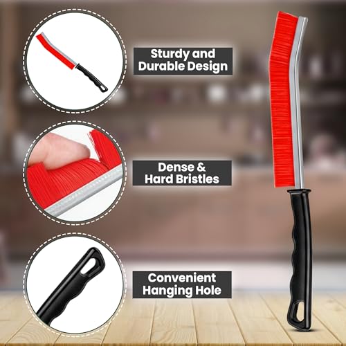 Crevice Cleaning Brush Set 6Pcs Hard Bristle Tools for Narrow Spaces - view 4