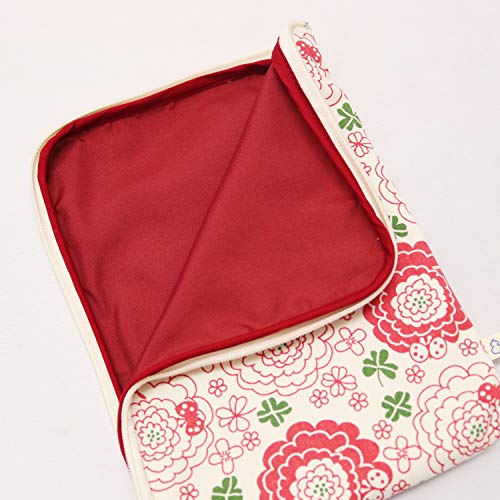 Tekko Canvas Red Book L-shaped Pouch Hana - view 5