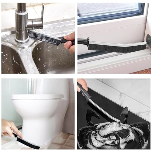 Cleaning Brush Kit, Flexible Drain Cleaning Brush, Drain Hair Removal Tool, Cleaner Brush for Bathroom, Toilet Rim, Sewer Drain, Tile Grout, Sink, Crevice, Pipe - view 4