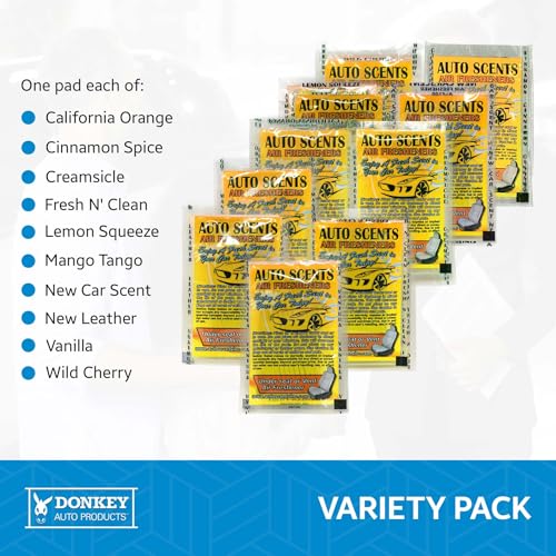 Auto Scents - Professional Car Air Freshener Pads Sampler (Sample Pack of 10 Scents) Multi-Color - view 3
