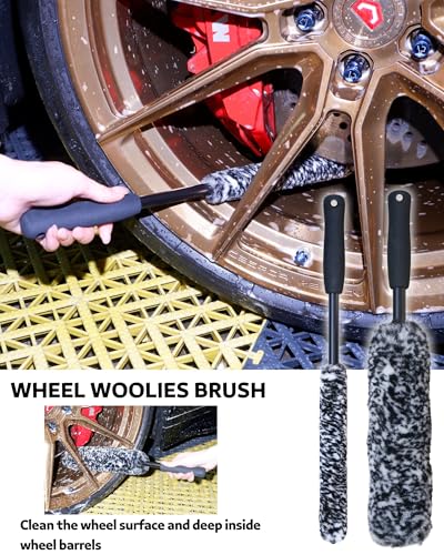 PRO Choice 4 Pack Wheel Cleaning Brush Kit for Tire & Rim Detailing - view 3