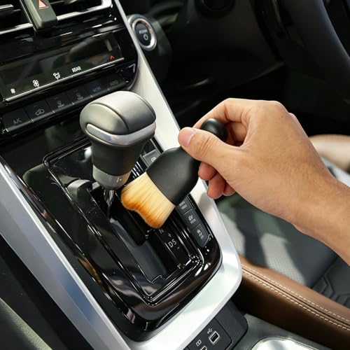 Soft Car Interior Detailing Kit,Car Duster Brush, Easy to Clean Interior Brush, Exterior Cleaning Tool, Auto Detailing Brushes for Dashboard, Air Vents, Seat Crevices, Skylight, Wheels & Tires - view 4