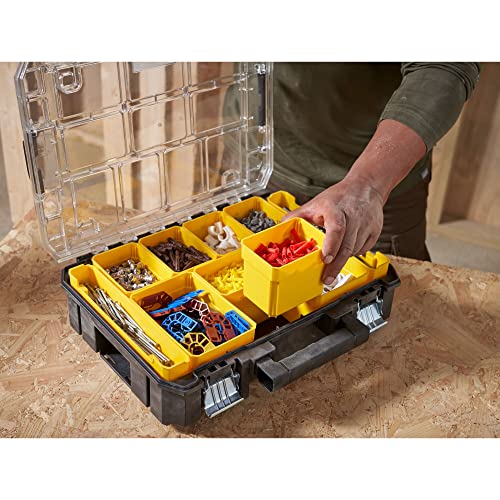 Stanley FatMax FMST82967-1 Stackable Tool Box with Transparent Lid and 10 Sorting Inserts of Different Sizes, Can be Combined with Other TSTAK Boxes - view 4