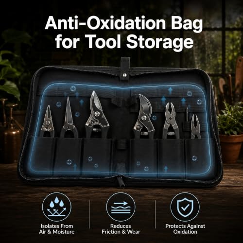 Bonsai Tool Organizer Roll Bag, Garden Pruning Equipment Case - view 4