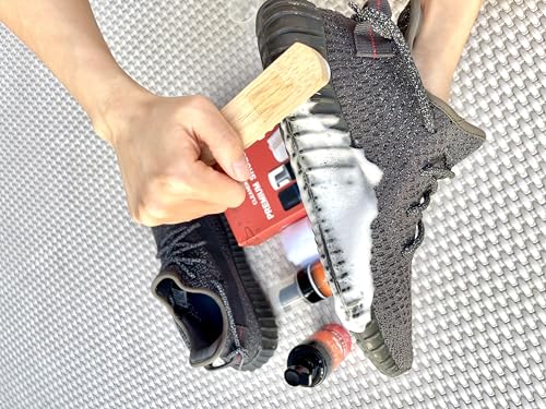 LUXX deep Cleaner kit shoes care with Brush and Cleaning Towel - Powerful Stain Remover + Deodorizer for Sneakers, Luxury Handbags, Furniture, Shoes, Gentle on Leather, PU, Canvas, Fabric, White Foam - view 4