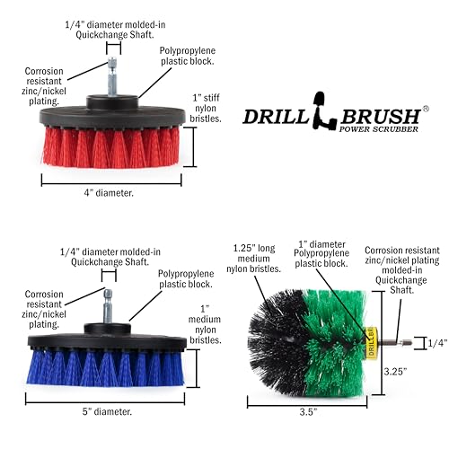 Variety Multi-Pack Drill Brush Attachments for Cleaning Car, Truck - view 6