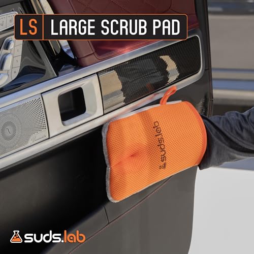 Suds Lab Oversized Scrub Pad, Heavy Duty Interior Car Cleaning Mitt, Auto - view 5