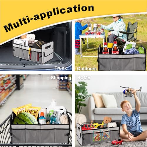 Car Trunk Organizer, Collapsible Car Organizers and Storage Grey - view 4