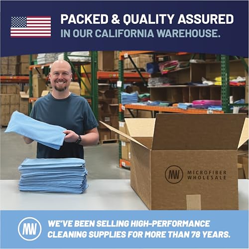 MW PRO Premium Microfiber Cleaning Cloths (12 Pack, 12x12, Grey) - Streak Free Stainless Steel & Glass Towels - Ultra Soft Cleaning Cloths for Screens, Granite & Modern Home - Washable & Reusable - view 7