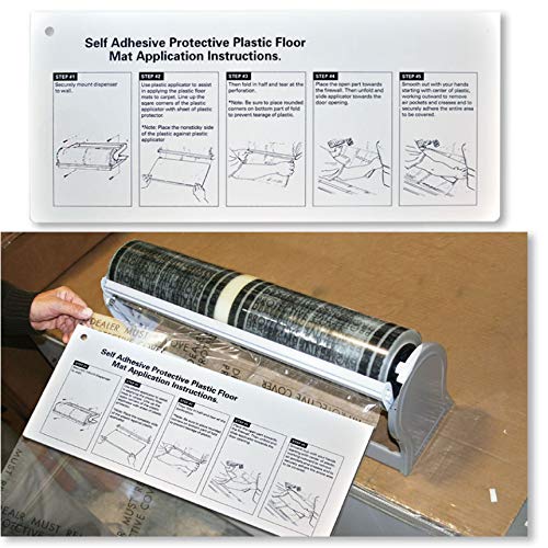 Car Carpet Protection Film Complete Starter Kit: Carpet Film Roll, Wall or Floor Mount Dispenser, and Applicator Board (300') - view 2