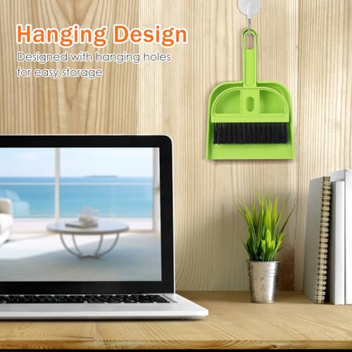 6 Pack Mini Broom and Dustpan Set Desktop Cleaning Brush Set with Soft Bristles and Pointed Bristles for Desk Keyboard Windowsill Counter Home Office Sweeping Tools - view 7