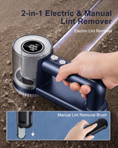 2-in-1 Rechargeable Lint Shaver, 3 Extra Blades - view 2