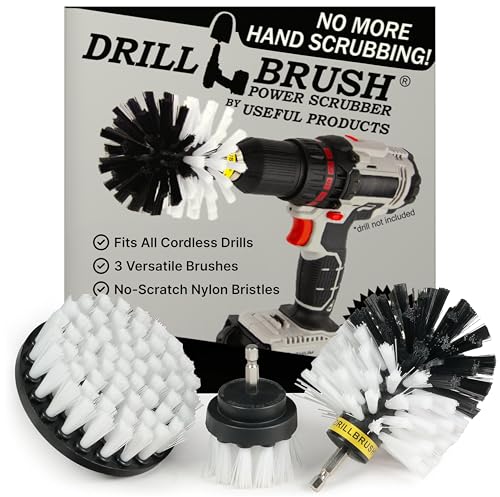 Car Detailing Kit - Soft Drill Brush Set - Nylon Scrub Brush